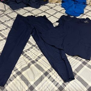 X-large dark blue Adar scrub set, barely worn